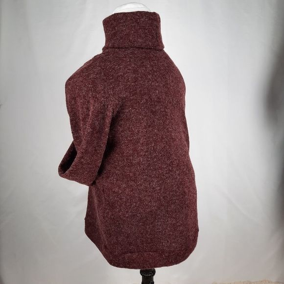 143 Story Line Up Angora blend sweater long sleeve turtleneck maroon knockout - Picture 11 of 16